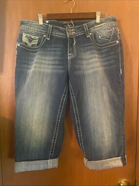 Vigoss Indigo Rolled-Cuff Cropped Women's Jeans